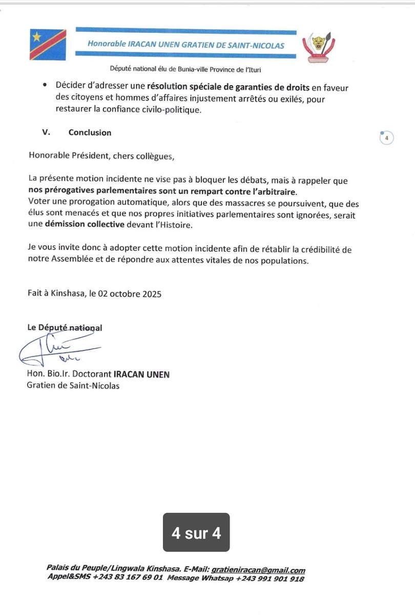 IRACAN Gratien de Saint-Nicolas tweet media