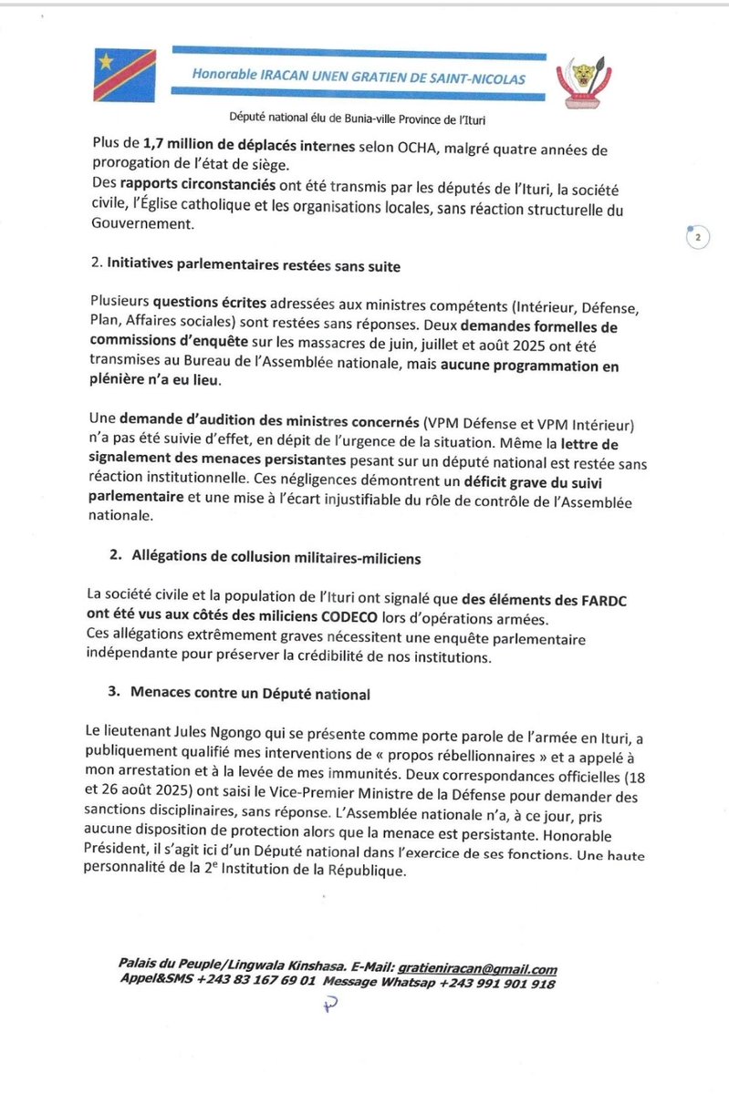 IRACAN Gratien de Saint-Nicolas tweet media