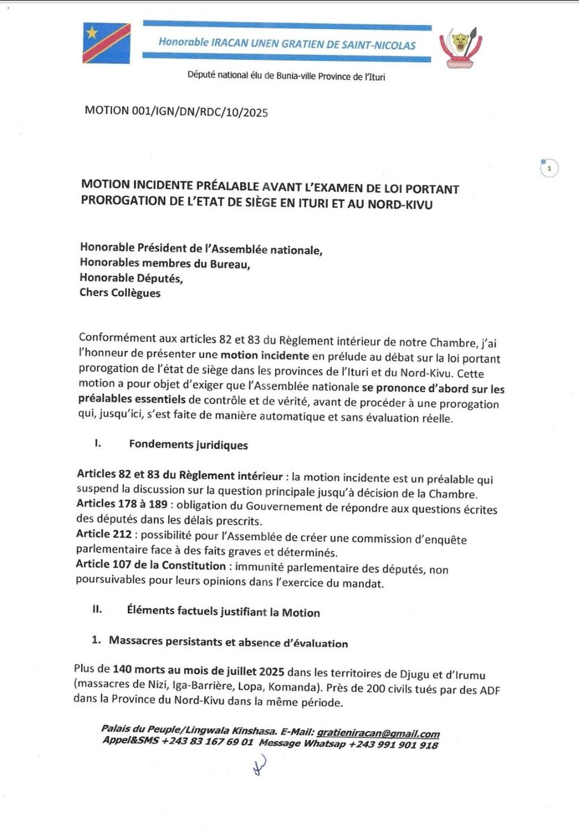 IRACAN Gratien de Saint-Nicolas tweet media