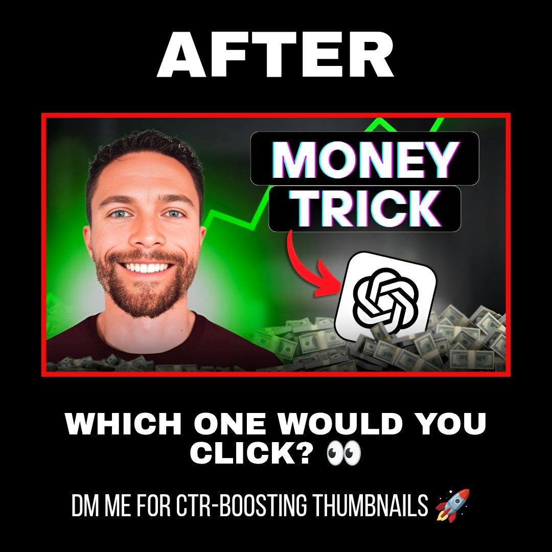 ClickBoostWorks's tweet image. Before vs After Thumbnail 🔥
First impressions matter.
Which one grabs your attention more? 👀
👉 DM me for clickable thumbnails that boost CTR 🚀

#youtubethumbnails #ctrboost #graphicdesigner #youtubegrowth #contentcreators #youtubedesign