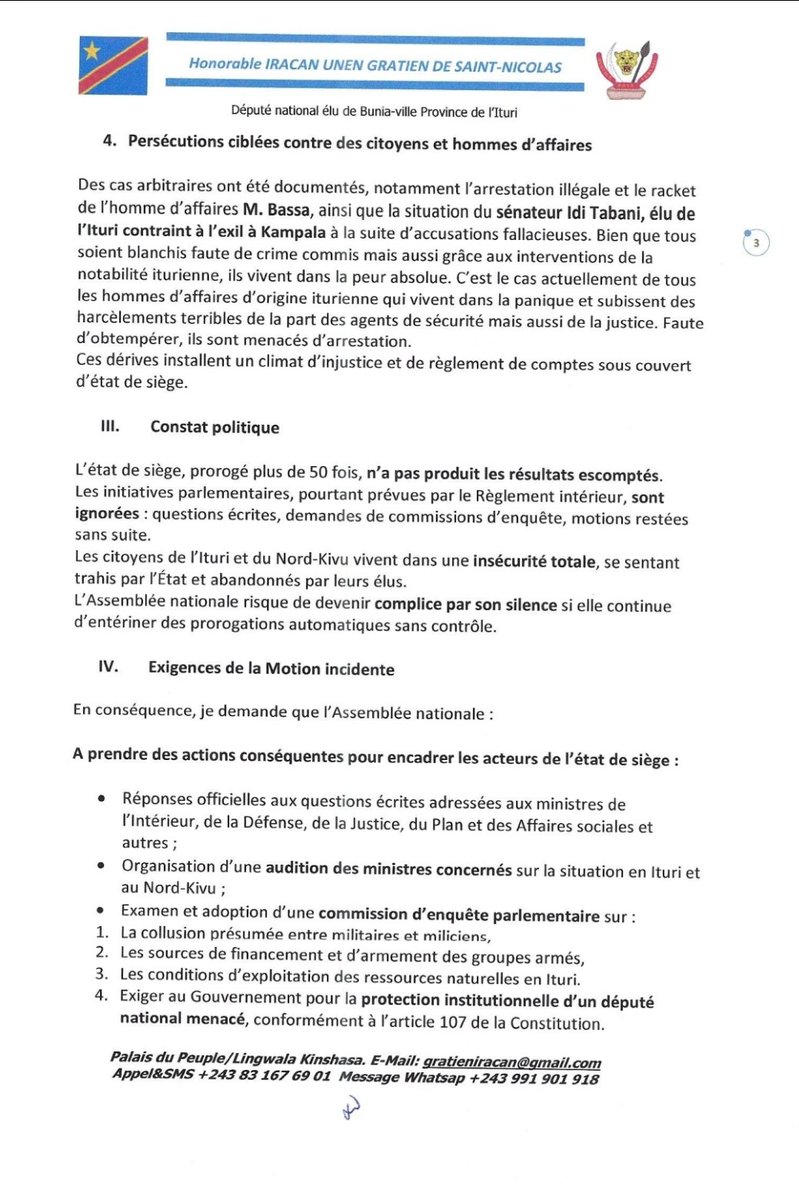 IRACAN Gratien de Saint-Nicolas tweet media