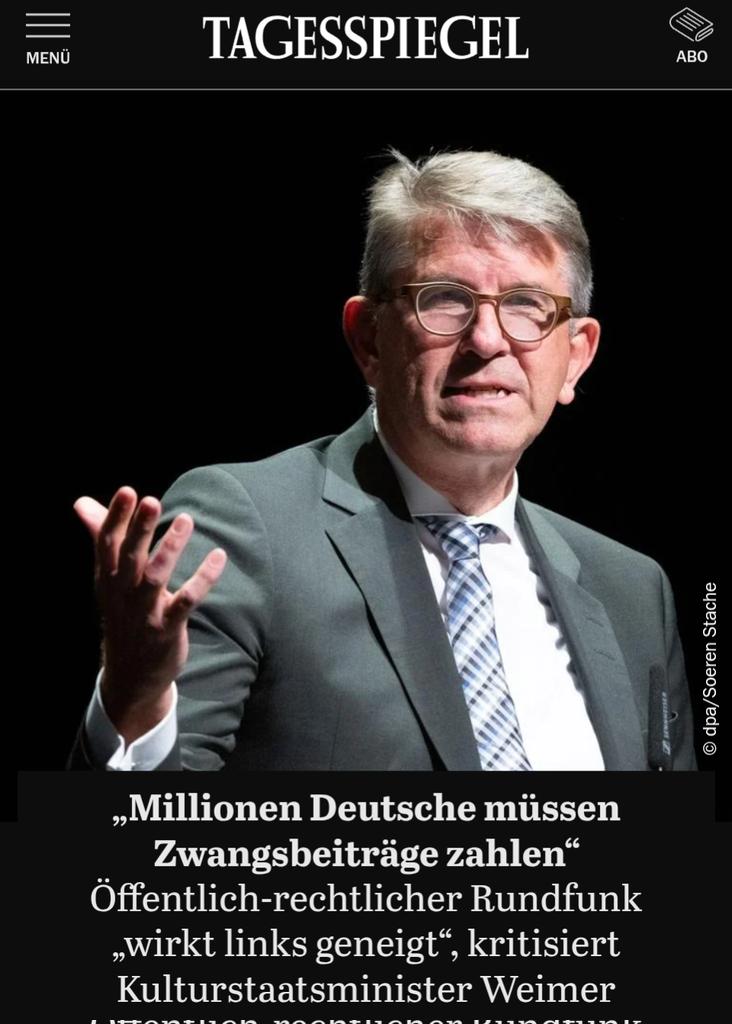 Die Gebühr für die Propaganda von ARD und ZDF ist ein Zwangsbeitrag. Man wird gezwungen, ihn zu beza...