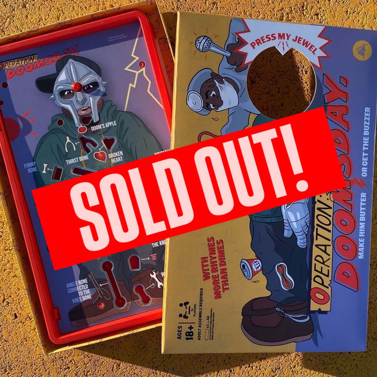 madina_design's tweet photo. 🔥 OPERATION DOOMSDAY: THE BOARD GAME -  SOLD OUT! 🔥
Thank you to every Villain who grabbed a copy - you made history. 🥷🏽🎲

Stay tuned… more mask-up moves coming soon. 👀 https://t.co/HPCivcCC3Y 

#OperationDoomsday #MFDOOM #VillainousMoves #SoldOut https://t.co/60XuPdomJP