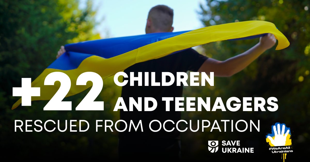22 Ukrainian children and teenagers have been rescued from temporarily occupied territory by the Save Ukraine team.

We are deeply grateful to <a href="/Klitschko/">Klitschko</a> , Tatjana Kiel from WeAreAllUkrainians, Humanity Foundation, Helping to Leave, and the Joint Center for the Coordination of