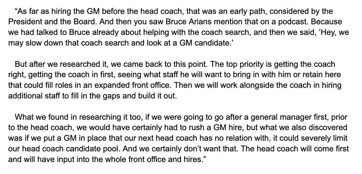 AndyBitterVT's tweet photo. Babcock's full answer to Bill Roth about why the #Hokies are ordering their searches like they are: first the coach, then the GM. https://t.co/3GXIk0iP3A