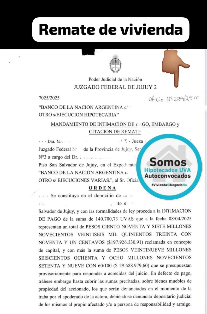 estafadauva's tweet photo. @fedeseeber Estimado gracias por visibilizar. @hipotecadosuva estamos en situación dramatica con creditos ajustados x inflación.  Pagamos la inflación d 3 gobiernos en cuota y capital. Tenemos 1 media sanción d @DiputadosAR cajoneada en @SenadoArgentina y se vienen los remates. @ezeatauche https://t.co/aFsLaLBExa