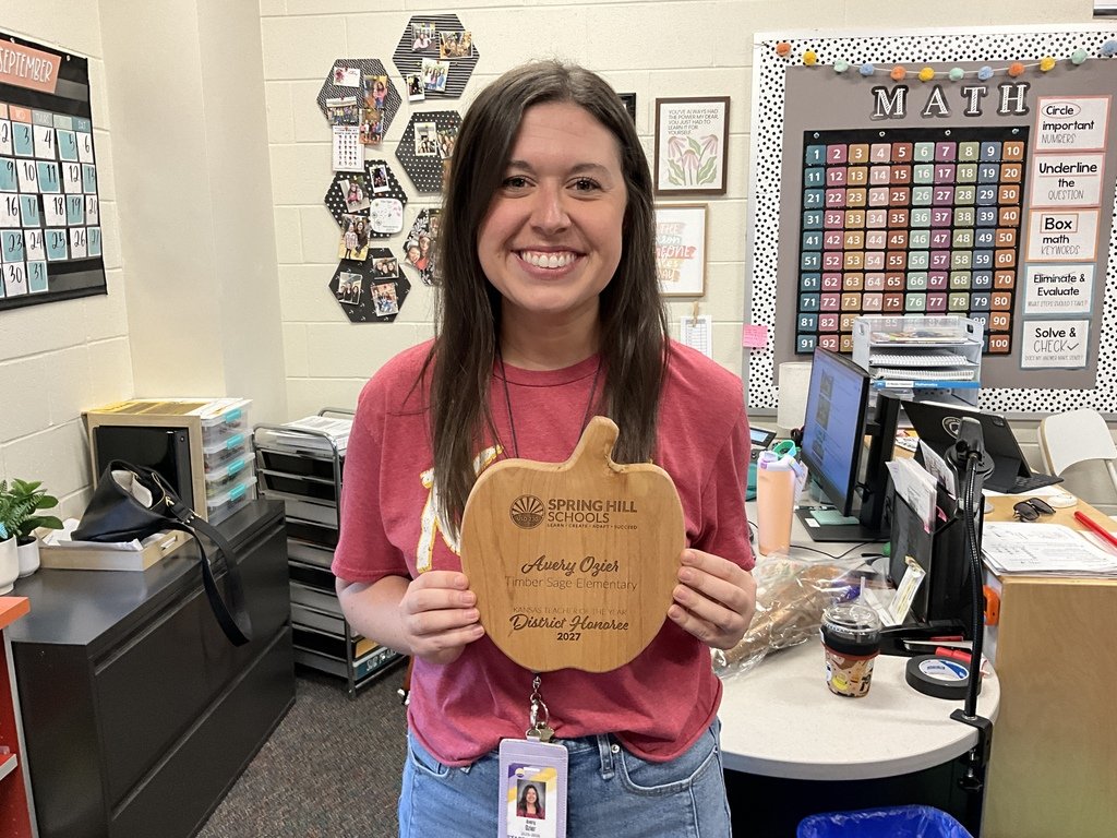 Spring Hill School District Elementary Teacher of the Year!
