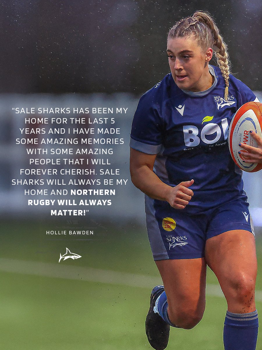 We would like to wish Hollie Bawden all the best as she chooses to move on from the club. As one of our 50 cap club, Hollie has been a huge part of Sale and her energy in and around the club will be missed

Good luck with your next step Hollie. Once a Shark, always a Shark 🦈