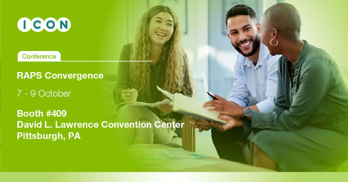 ICONplc's tweet image. #RAPSConvergence 2025 is less than a week away! Join ICON in Pittsburgh, 7 - 9 October at booth 409 and learn how we can facilitate end-to-end regulatory solutions, help you streamline approvals and reduce time to market. ow.ly/vbVl50WIJVs