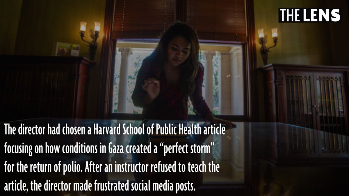 TheLensNOLA's tweet photo. #TheLensNola🔍 Tulane University terminated an academic director this summer after the syllabus she’d helped create for an infectious disease class was rejected...

✍Delaney Nolan

Full Story 🔗: https://t.co/7k3rPHUwLx

#tulaneuniversity #academicdirector #gaza https://t.co/NXDdQXGFMB