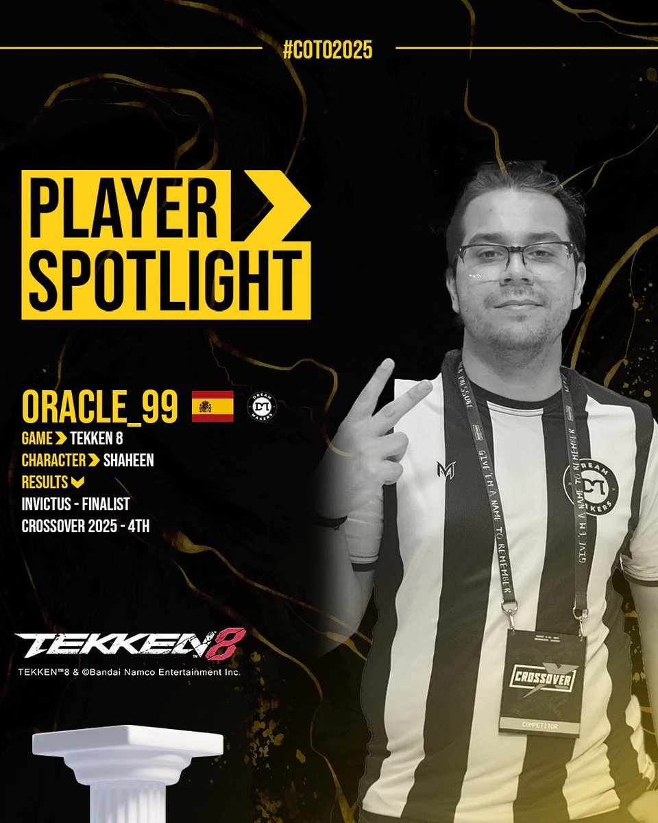 ClashOfTheOlympians (@cotolympians) on Twitter photo ORACLE_99  WILL COMPETE AT #COTO2025 🏆
Representing Spain, Oracle is ready to clash for a spot among the Olympians!
🏆 Key Results:
• Invictus - Finalist
• Crossover 2025 - 4th
📅: 15-16/11
📍: Dais Athletic Centre
Get your tickets! START.GG/COTO2025 ORACLE_99  WILL COMPETE AT #COTO2025 🏆
Representing Spain, Oracle is ready to clash for a spot among the Olympians!
🏆 Key Results:
• Invictus - Finalist
• Crossover 2025 - 4th
📅: 15-16/11
📍: Dais Athletic Centre
Get your tickets! START.GG/COTO2025