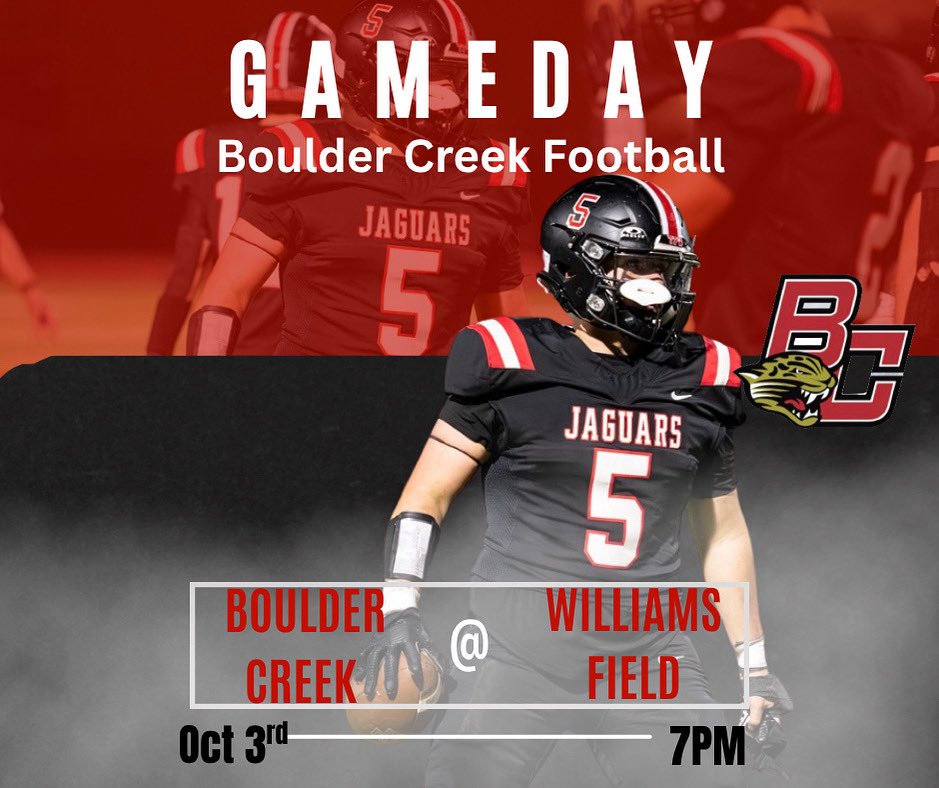 It's a Friday Night
Lights showdown!! Jags @ Williams Field! Travel on down to cheer on our Jags! ❤️🏈🖤🐆