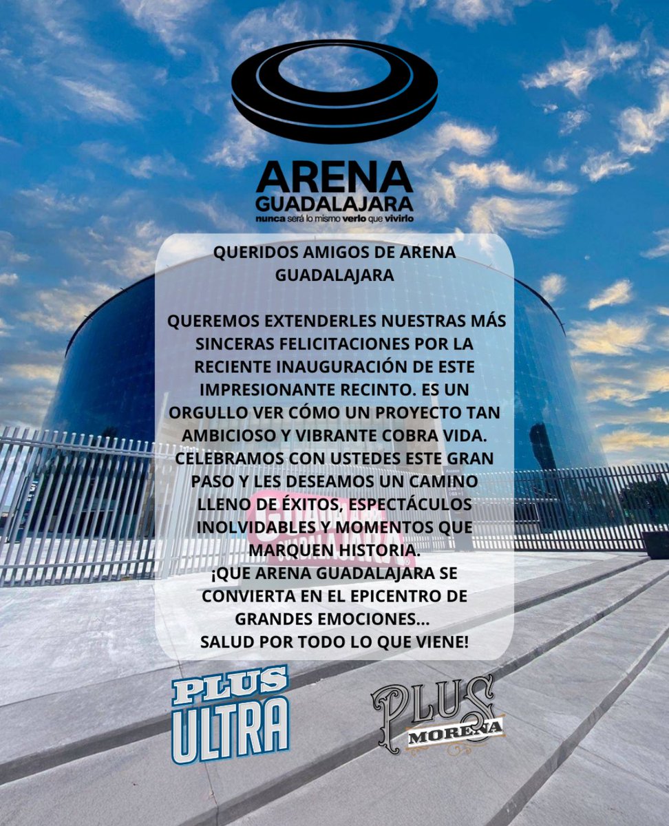 CervezaPlus's tweet photo. @ArenaGdlMx 🙌🏻🍺🥳 https://t.co/BH5bT8oQtM