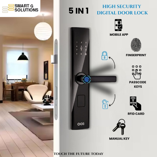 Smart_gsolution's tweet photo. 5-in-1 Door Lock

🔒 5-in-1 Smart Digital Door Lock! Unlock via Mobile App, Fingerprint, Passcode, RFID, or Key. Security made simple.
👉 https://t.co/iz0ePN48Un 
📞 +91 9042 929 296

#SmartLock #DigitalSecurity #HomeAutomation https://t.co/UnITCL1z8R