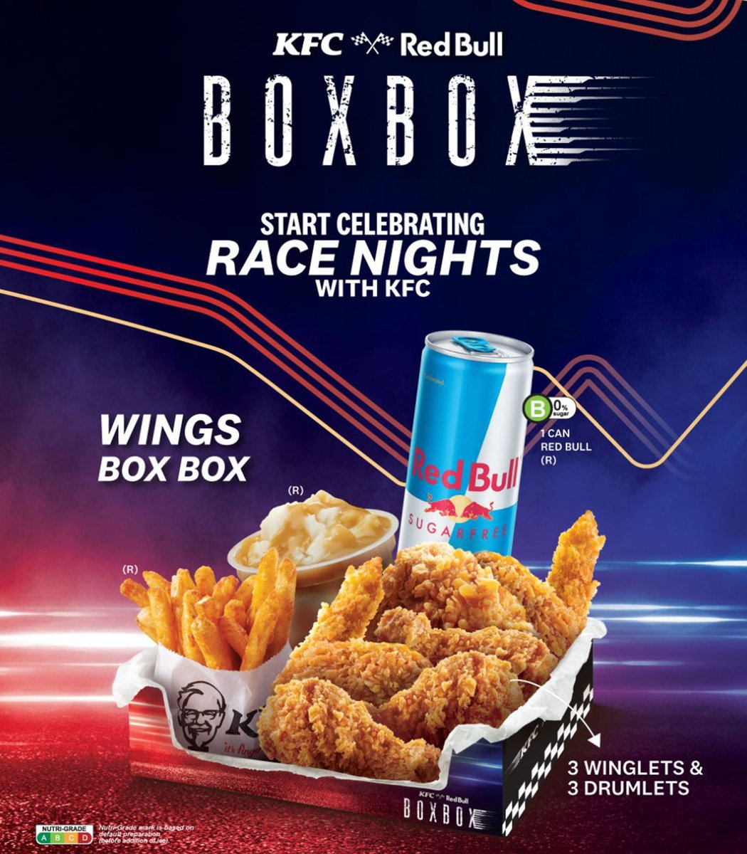 KFC Singapore have launched the KFC x Red Bull Wings Box-Box to celebrate the Singapore Grand Prix