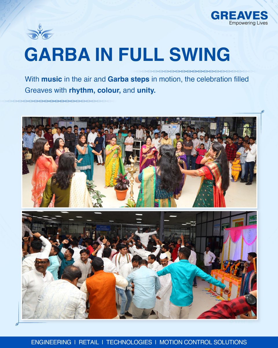 This festive season, #Greaves embraced celebration, colour, and culture. Honouring our tools of progress to dancing in rhythm with tradition, #Navratri and #Dussehra2025 were a vibrant reflection of unity and creativity across our teams.

#CultureWithPurpose #EmpoweringLives