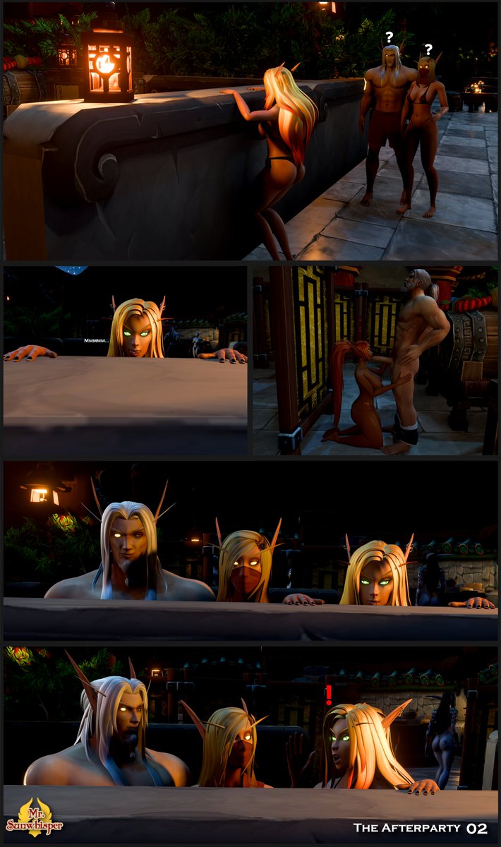 The Afterparty

Page 2

Looks like our intrepid pair have stumbled upon someone who's very focused and totally not peeping...  Featuring the OC's of:

<a href="/valarynn/">vrynn.bsky.social</a>; <a href="/vellektra/">vell</a>; <a href="/KissyTheWarlock/">Kissy</a>; <a href="/PallyHildebrant/">Hildebrant</a>; <a href="/SioSioArt/">SioSio 🔞 (Ger/Eng)</a>; <a href="/FallqueenCrow/">crow</a>; <a href="/MrBrumbastic/">🐝Brumbee🐝🔞 YCH pinned!</a>