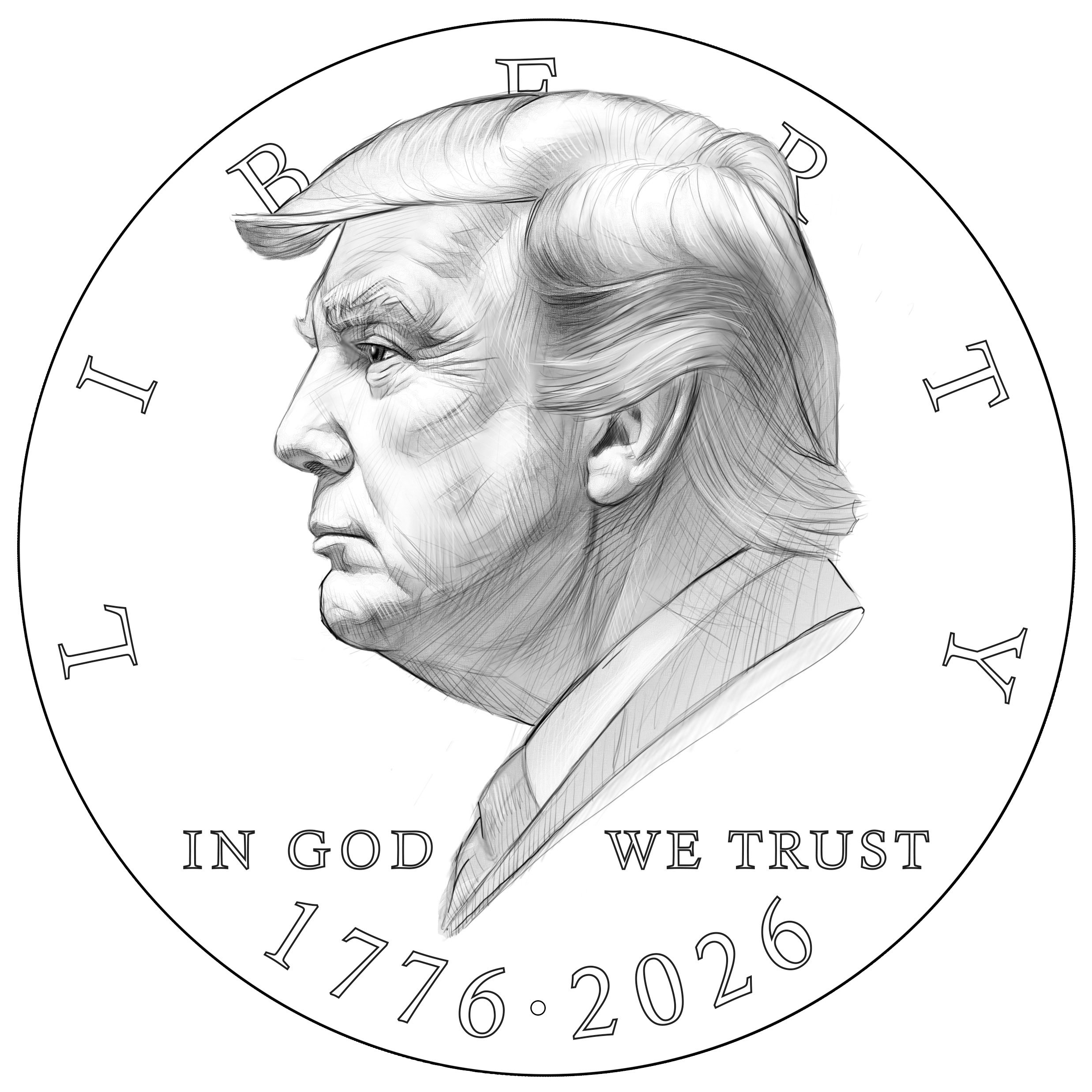 The coin design (Front)