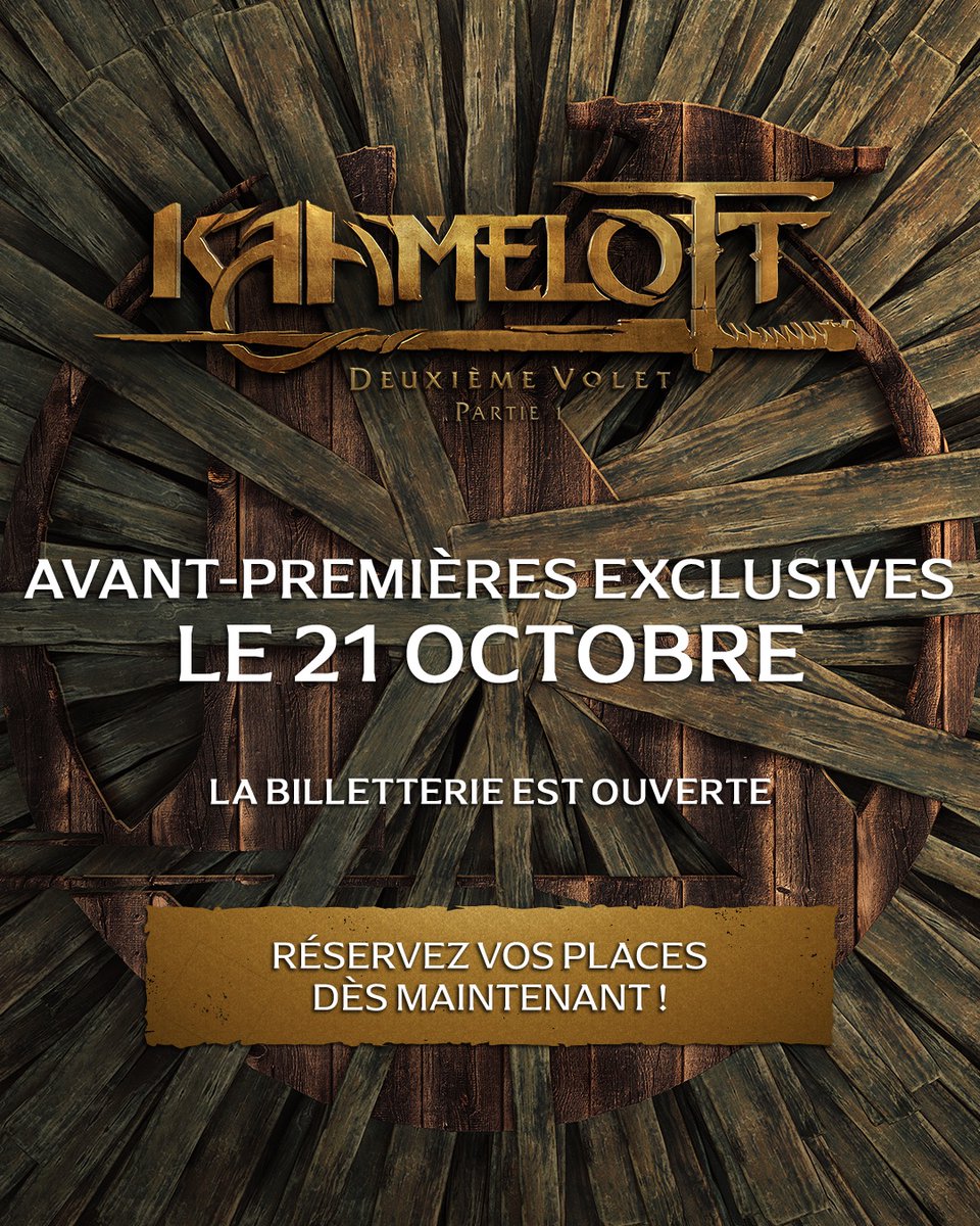 La billetterie est toujours ouverte !
Réservez vite  vos places pour découvrir Kaamelott – Deuxième Volet [partie 1] en avant-première partout en France le 21 octobre 2025.
kaamelott-seances.allocine.fr
#Kaamelott #KaamelottDeuxièmeVolet #KV2