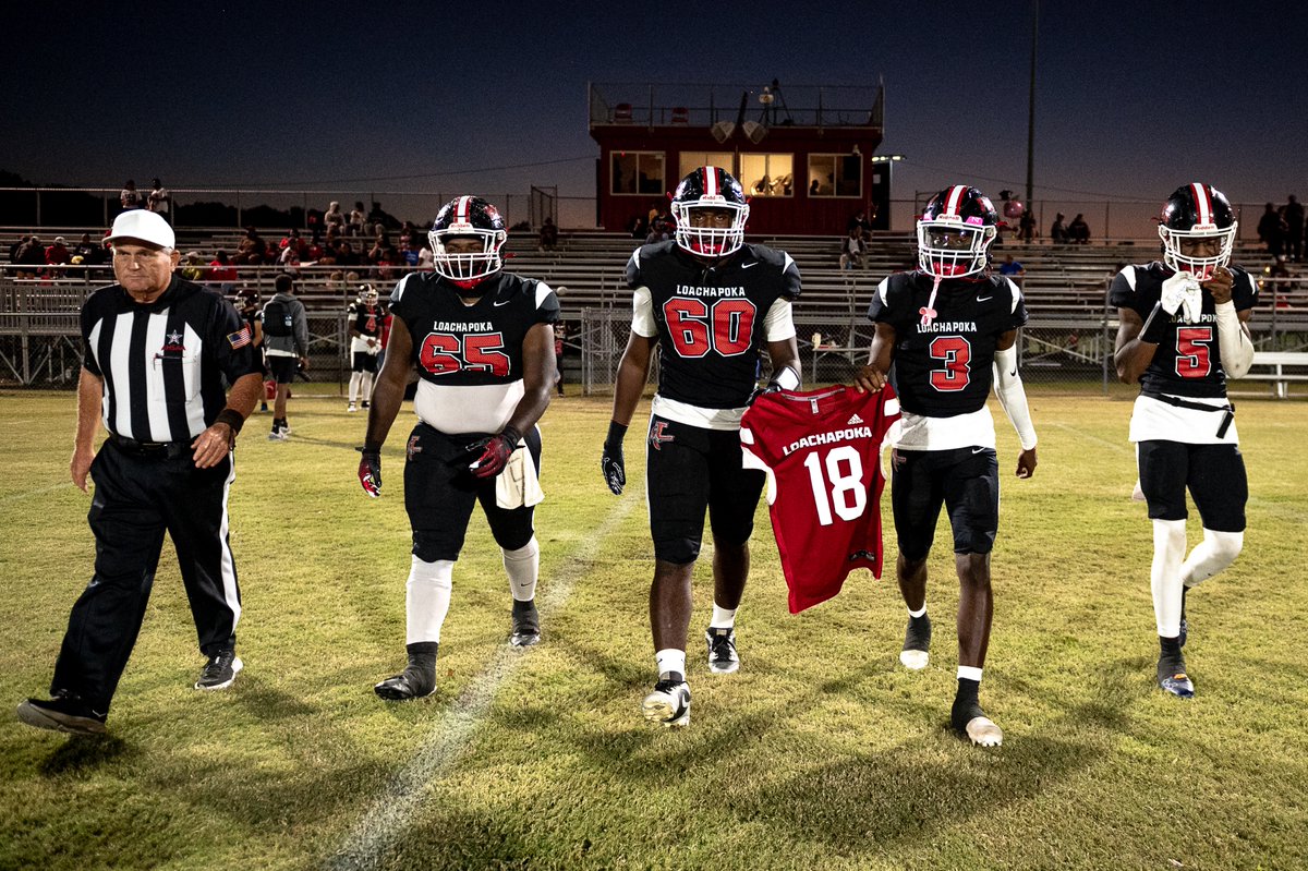 adamsparksphoto's tweet image. Forever 18: Loachapoka football honored fallen teammate Javion Gary on what would have been his Senior Night before the Indians&apos; contest against Central Coosa on Thursday.