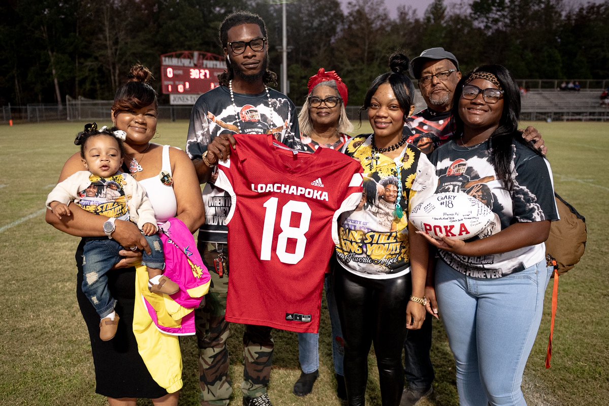 adamsparksphoto's tweet image. Forever 18: Loachapoka football honored fallen teammate Javion Gary on what would have been his Senior Night before the Indians&apos; contest against Central Coosa on Thursday.