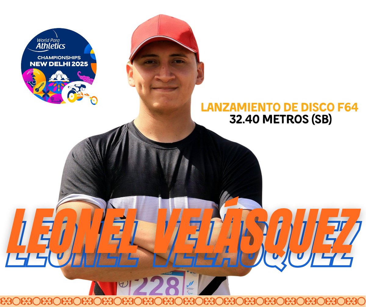 COPAG_Oficial's tweet photo. ¡Gracias por tu esfuerzo en Nueva Delhi 🇮🇳! 🙌🏻

En su debut en una Copa Mundial de Para Atletismo, Leonel Velásquez logró la marca de 32.40m en la prueba de Lanzamiento de Disco F64, siendo su mejor marca de la temporada, logrando la 7ma posición 👏🏻 

#OrgulloParaGuate 🇬🇹 https://t.co/3Zjn8h7FGi