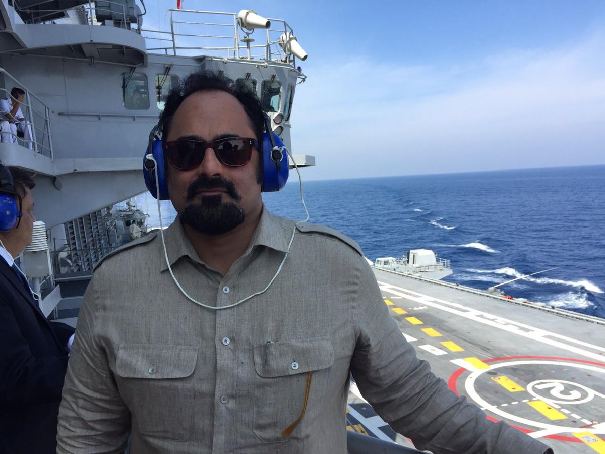 RajeevRC_X's tweet image. 10 years ago 
Aboard #INSVikramaditya watching the incredible power and magic of launch &amp;amp; recovery of Mig29s