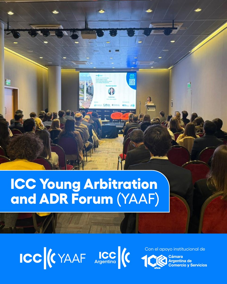 iccargentina's tweet photo. Más de 50 jóvenes profesionales de la región se reunieron en el encuentro de ICC YAAF durante el #ArbitrationDay 2025. ⚖️

Hablamos de las estrategias y habilidades clave para potenciar la carrera internacional.

¡Gracias a todos por participar!
#ICCArgentina https://t.co/CZsZIeJLMx