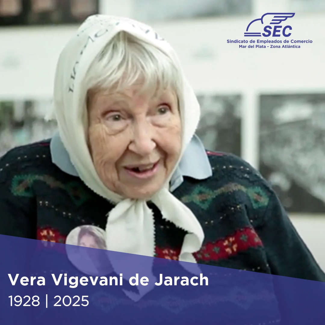 SECZAcomercio's tweet photo. Desde el SECZA despedimos con profunda tristeza a Vera Jarach, Madre de Plaza de Mayo – Línea Fundadora, referente incansable de la Memoria, la Verdad y la Justicia.

La dictadura genocida le arrebató a su hija Franca Jarach. Lejos de rendirse, transformó el dolor en lucha. https://t.co/BbysE1XmQT