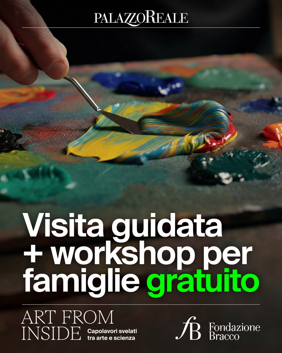 FondBracco's tweet photo. In occasione della mostra “Art from Inside. Capolavori svelati tra arte e scienza" a #PalazzoRealeMilano, partecipa alle nostre attività didattiche gratuite per adulti e famiglie.
Prenota ora su 🔗 Eventbrite https://t.co/NoTuB3HuyP
