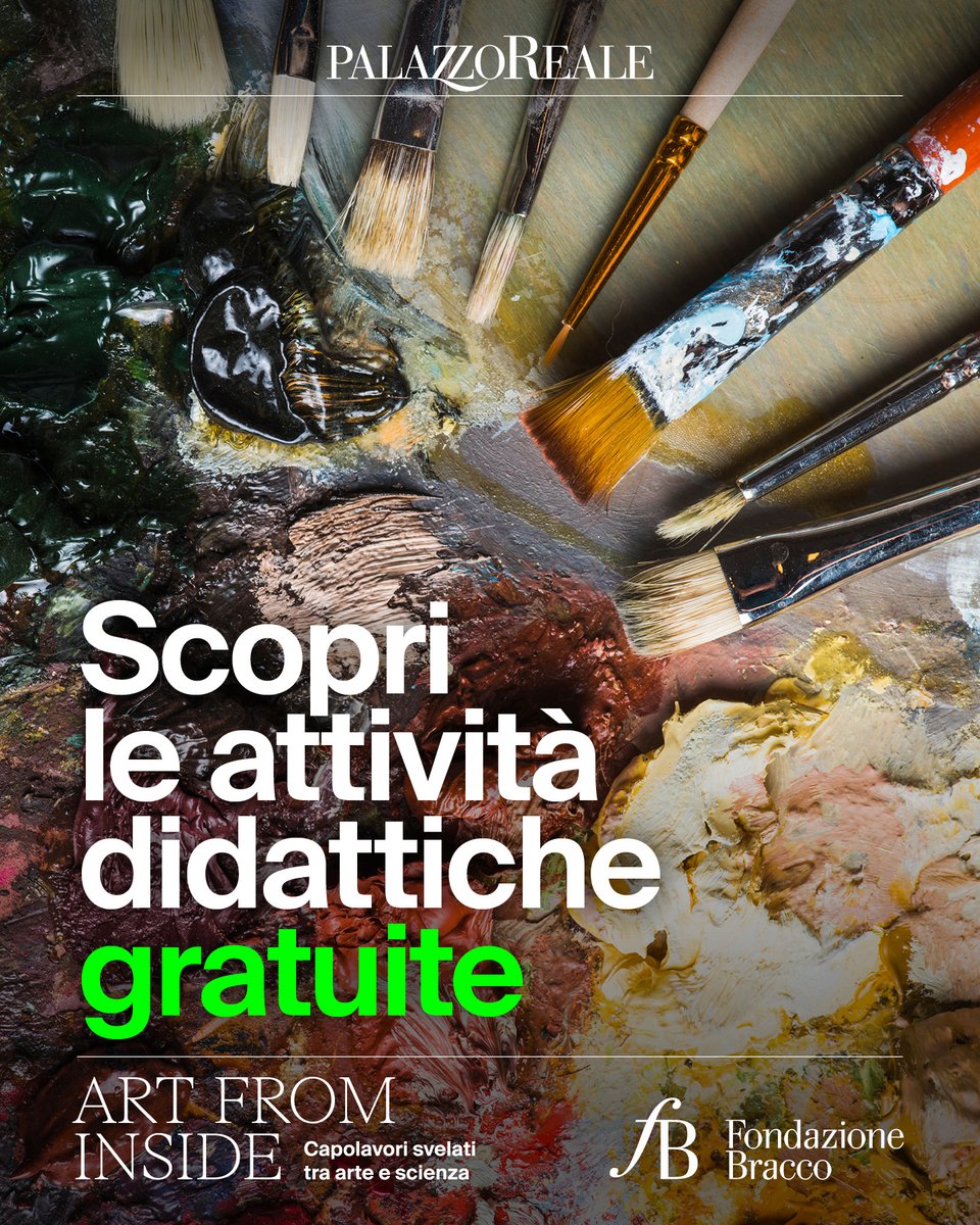 FondBracco's tweet photo. In occasione della mostra “Art from Inside. Capolavori svelati tra arte e scienza" a #PalazzoRealeMilano, partecipa alle nostre attività didattiche gratuite per adulti e famiglie.
Prenota ora su 🔗 Eventbrite https://t.co/NoTuB3HuyP