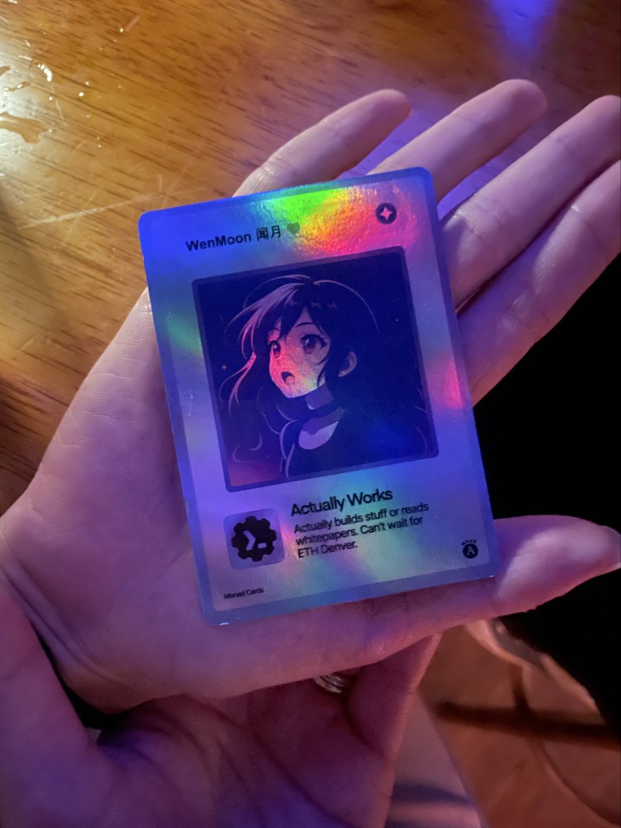 with the beautiful <a href="/0xWenMoon/">WenMoon 闻月 💚</a> who actually works