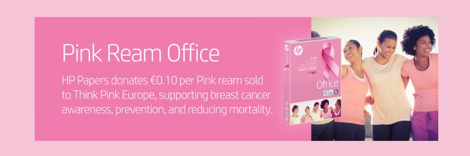 WoodsOffice's tweet photo. Make a difference this Breast Cancer Awareness Month! 🎀 Choose HP Pink Ream paper and support the fight against breast cancer. For every Pink Ream sold, Sylvamo donates £0.10 to Think Pink Europe. Quality paper that gives back! 📄💖 #BreastCancerAwareness https://t.co/sccv7iLDZg