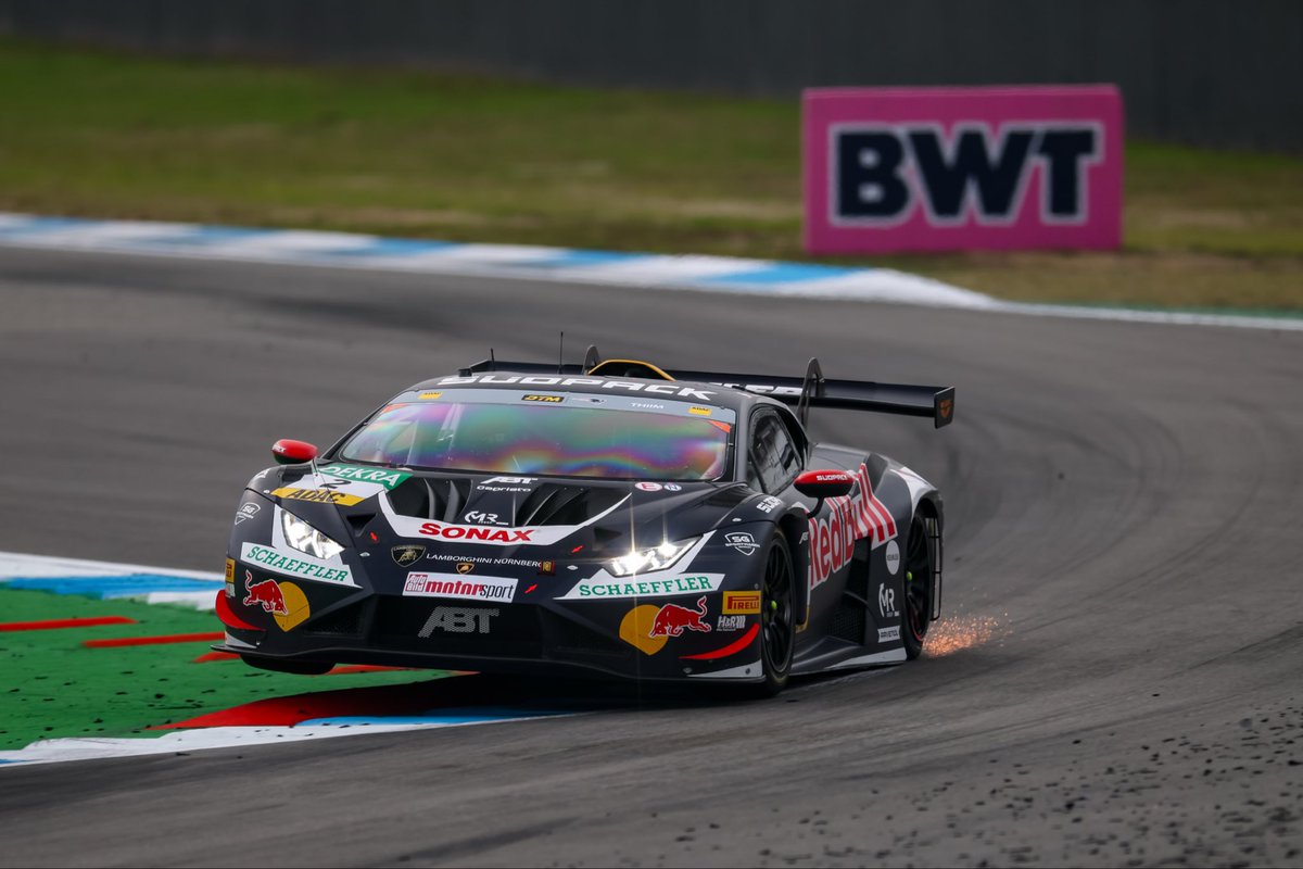 abtmotorsport's tweet photo. A promising start into the final DTM weekend of the season with flying sparks and Mirko Bortolotti the fastest Lamborghini driver in both practice sessions on Friday.
#ABTSportsline #RedBull #GivesYouWiiings #DTM #DTM25 #ranDT https://t.co/6Ae6LqfgGA