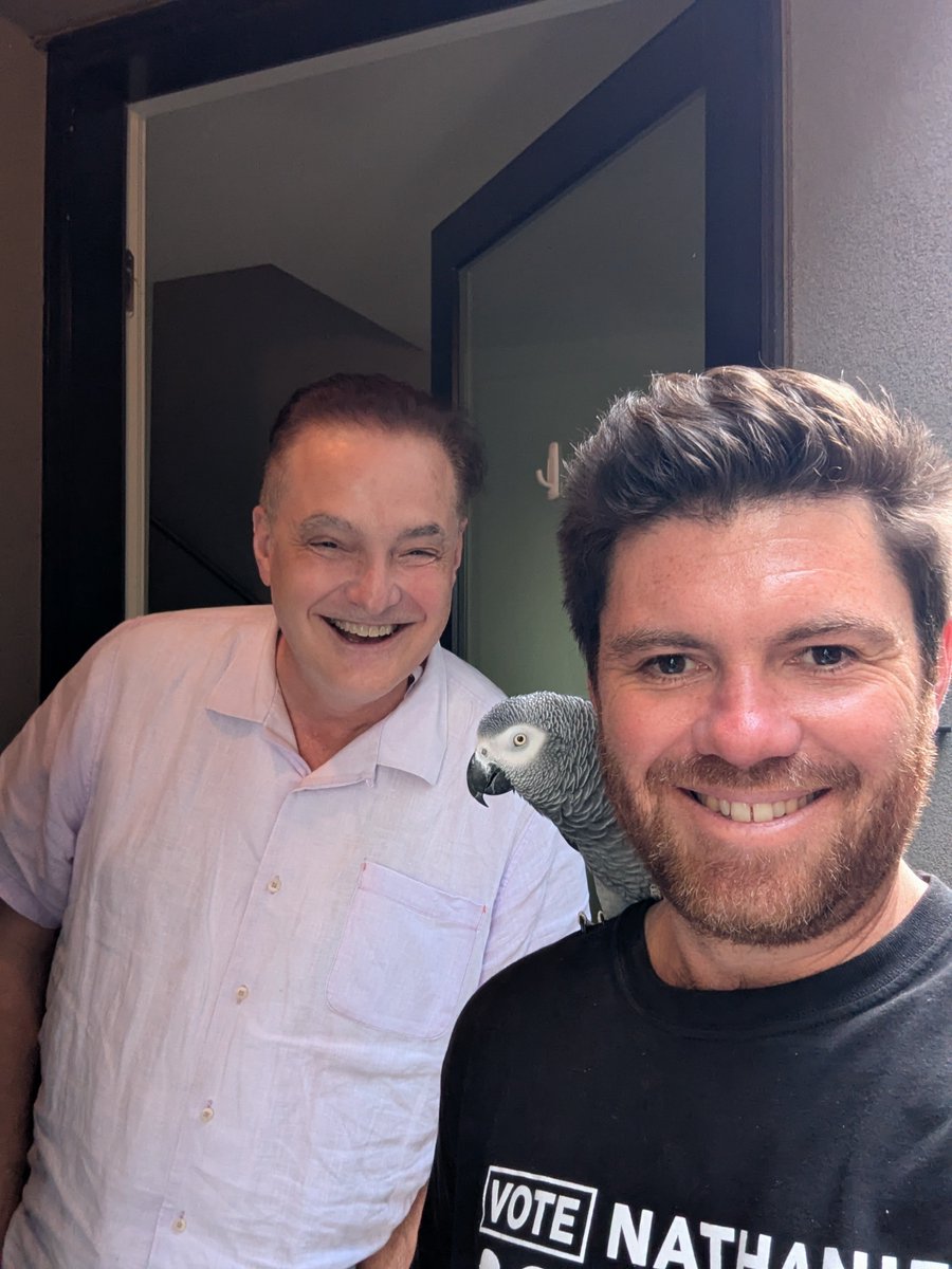 nate_for_8's tweet image. We&apos;ve been knocking doors non-stop for over 6 months and as you can imagine, you hear it all.

At some doors I hear that people want better transit, safer streets, lower taxes, or more parks.

But at other doors, Polly just wants a cracker.

#yyc #yyccc #calgary