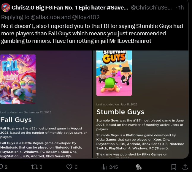FallmentGame's tweet photo. Making this thread to call out @ChrisChiu364503 (can't make this thread on my main account (@DoodleBobFG) cause he blocked me). This is seriously getting out of fucking hand bruh. YOU are making a FOOL of the whole community. (1/4) https://t.co/Qvmxhg67BJ