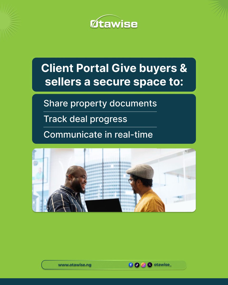 Otawise_'s tweet image. Fewer processes. More deals. More wins.
Let Otawise handle the busywork while you close clients.
Comment "Win" to get started!
#RealEstateAgents #RealEstateSolutions #SmartWorkflows #Otawise #BusinessAutomation #ClientSuccess #EInvoicing #ESignatures #WorkSmarter…