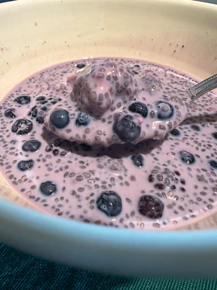 free_style_chef's tweet image. I still haven’t gone grocery shopping… so I’m starting to get creative with what I have at home. 

Strawberry protein shake + chia seeds + frozen berries (raspberry, blackberry, blueberry) makes for a tasty and a pretty breakfast bowl! 

#brekkie #highprotein #fiber