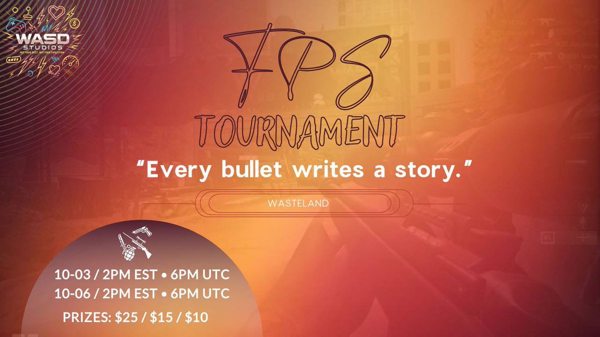 🏆 $WASD FPS Tournament

dash.wasdstudios.games

❌ANTI CHEAT ENABLED!  
Enhanced web3 verification.

$ Must hold 10k tokens 

1. Upload score to discord
2. Record some gameplay and upload to discord.
3. Upload to scores chat.
4. Post a tweet with you playing!