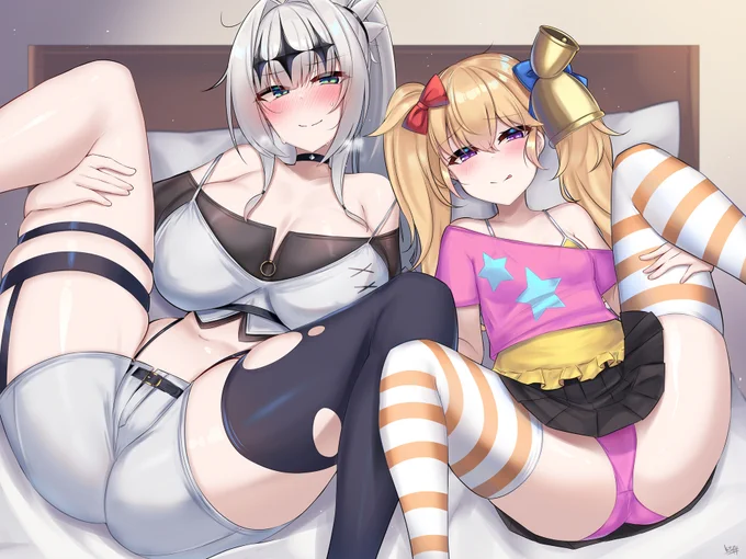 ジャケットイラストを描かせてい頂いた、Lusty*Kiss様の公式ASMR作品クロワちゃん&リリンちゃん共演の『女騎士な彼女とドスケベメ○ガキの愛情たっぷりご奉仕天国』が発売中です 購入特典に今回のジャケットイラストの差分やおまけ動画もありますよろしくね ※販売リンクはツリーで