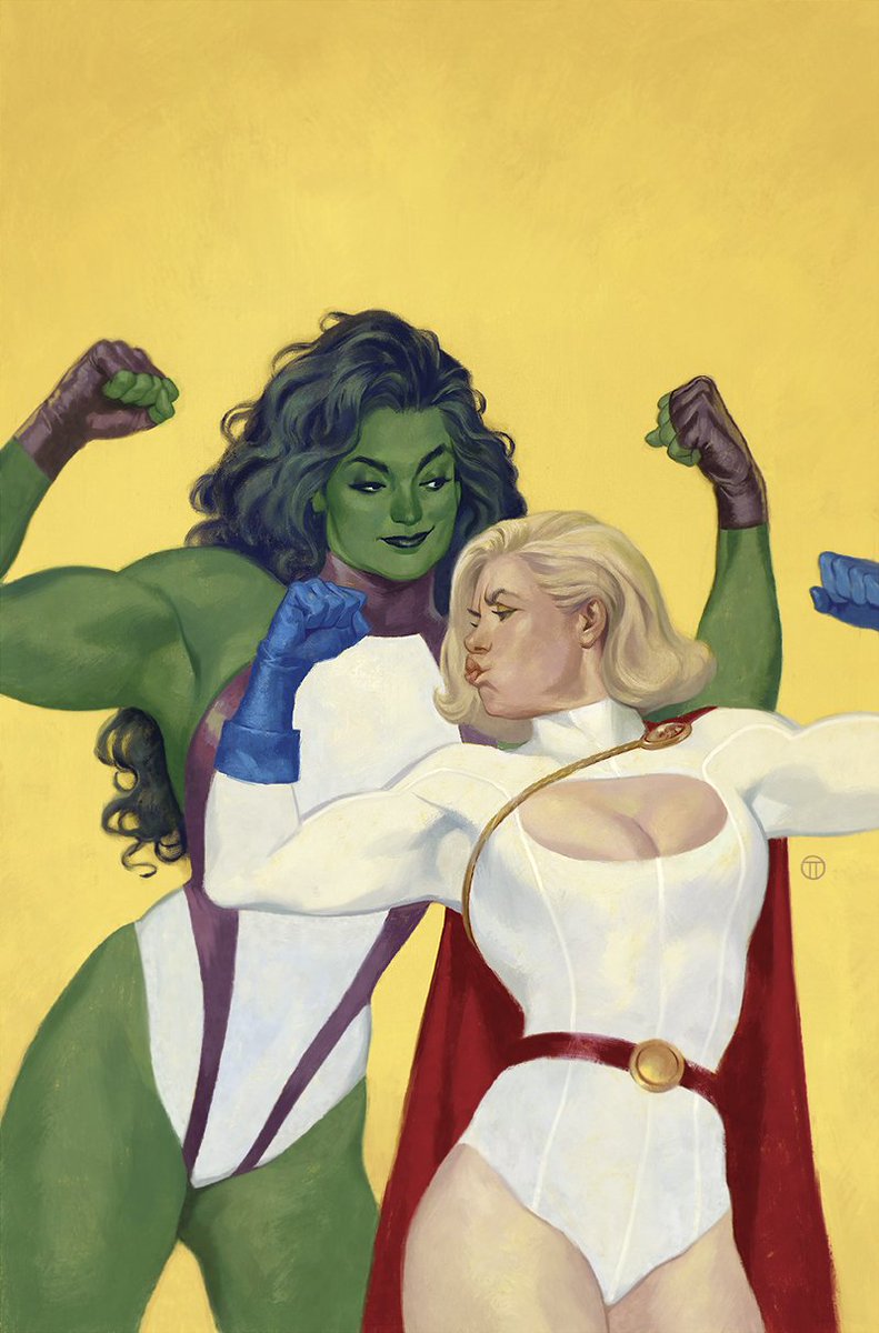 She-Hulk/ Powergirl 1 variant by Julian Totino Tedesco for Batman/Deadpool
