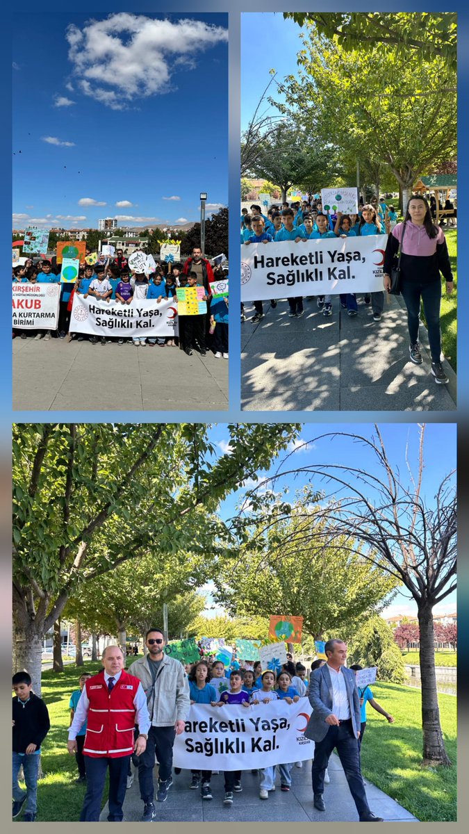 "Dünya Yürüyüş Günü" etkinlikleri kapsamında İlimiz Sırrı Kardeş İlkokulu öğrencileri ile birlikte yürüyüş yaptık!
#HareketliYaşaSağlıklıKal🏃‍♀️🏃
<a href="/TurkKizilay/">RedCrescent</a>🇹🇷🌙
<a href="/tcmeb/">Millî Eğitim Bakanlığı</a>, <a href="/Yusuf__Tekin/">Yusuf Tekin</a>
<a href="/meb_dhgm/">Destek Hizmetleri Genel Müdürlüğü</a>, <a href="/omurfatih/">Ömür Fatih Karakullukçu</a>, <a href="/ozkan_meb/">Özkan AVCI</a>
<a href="/KirsehirMEM/">Kırşehir İl Millî Eğitim Müdürlüğü</a>, <a href="/yasingulsen9/">Yasin🇹🇷🇹🇷🇹🇷</a>