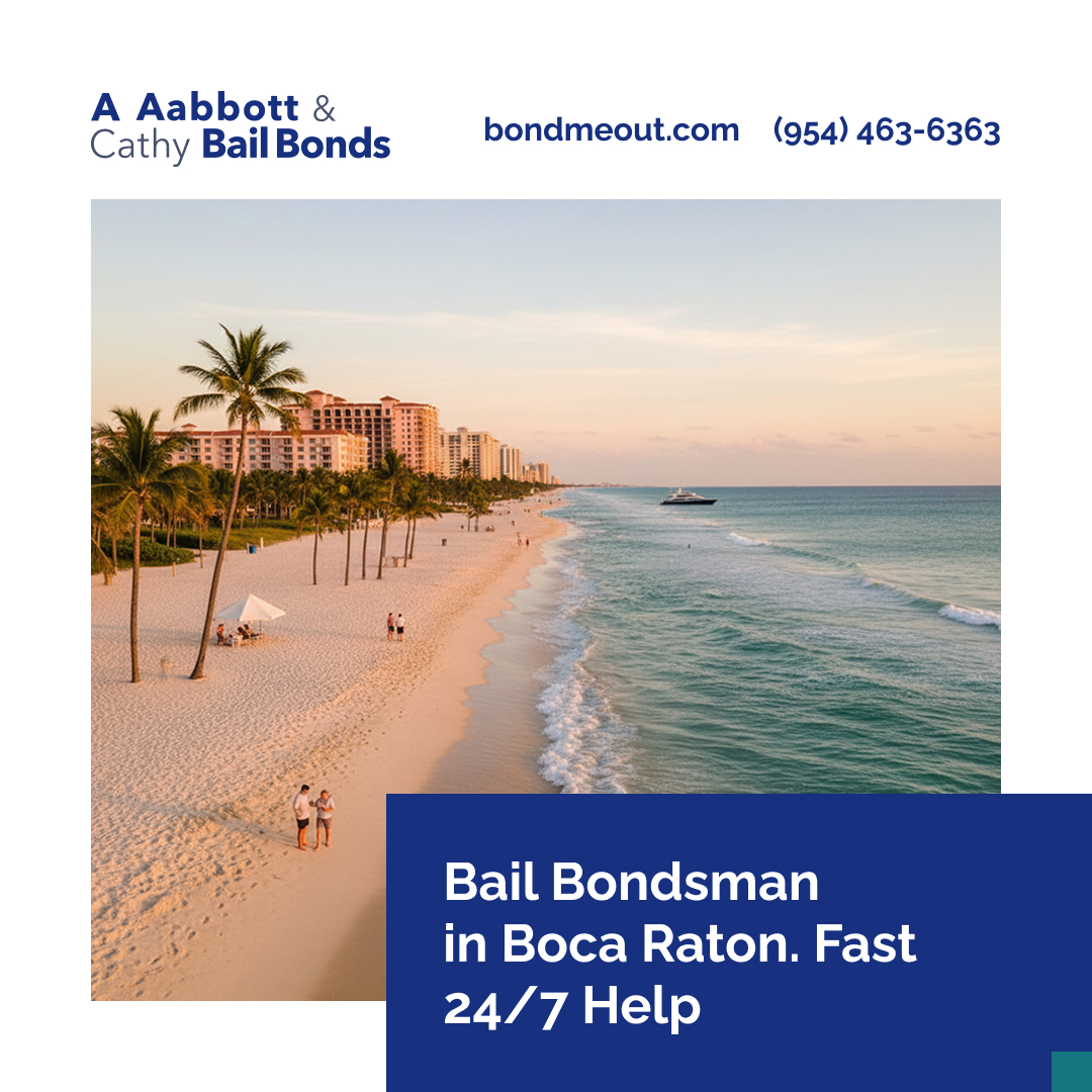 BondMeOut954's tweet photo. Need a Boca Raton Bail Bondsman? No matter the charge - Felony, DUI, Federal, etc. - A Aabbott &amp; Cathy Bail Bonds provides fast, 24/7 help. We handle it all with professionalism and speed. 📞(954) 463-6363🌐 https://t.co/vqIOAck2sx #BocaRaton #BailBonds https://t.co/gENt6yp3tS