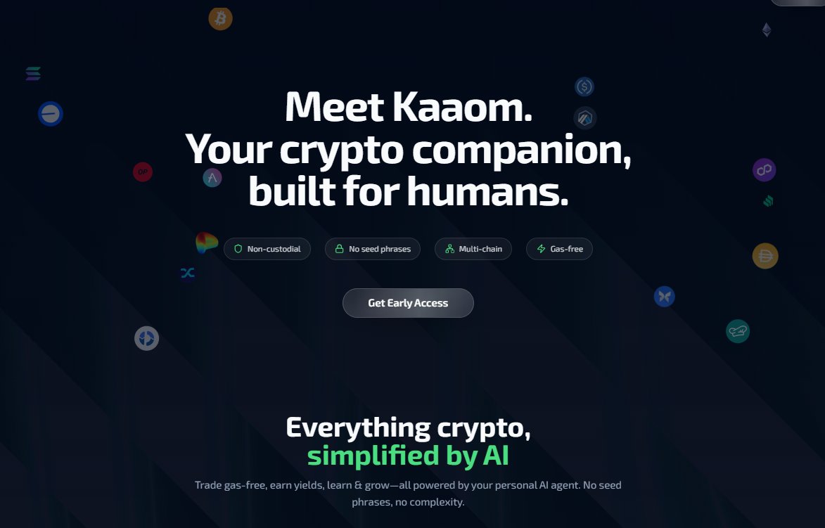 ✪ Kaaom has officially launched their website 

I see that <a href="/usekaaom/">Kaaom</a> is aiming to build a native interface for Web3, replacing the current patchwork experience of wallets &amp; extensions.

➡️ Seamless wallets, smooth crosschain, built-in liquidity, an AI co-pilot, and a gas-free