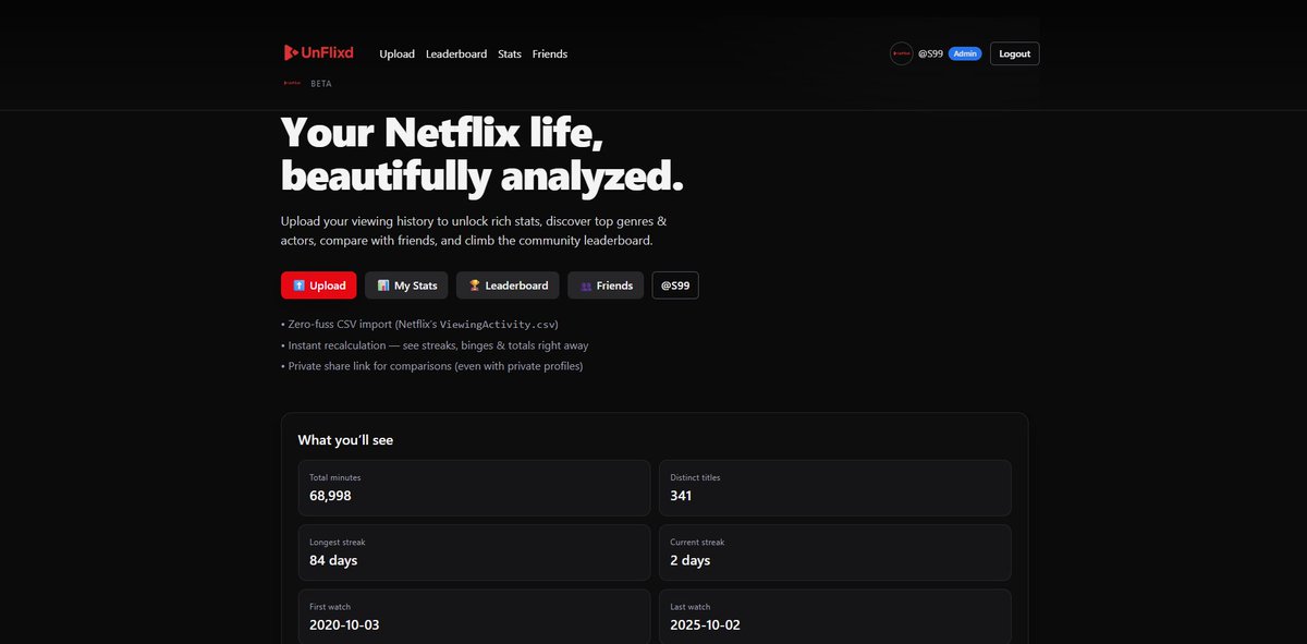BlueDevLabs's tweet photo. https://t.co/H5slUIif4g is nearing completion... The social media based around your Netflix trends. Compare with Friends, View your Stats.. and more coming soon... Sign up today for Beta access! #Netflix #Statistics #NetflixHistory #Unflixd https://t.co/wAUylnx6hy