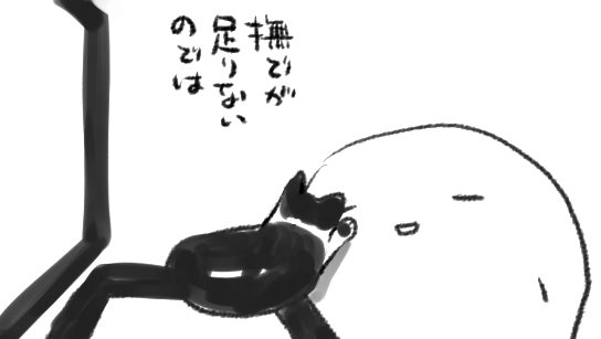 ねこはかいぬしの撫での本気度にご不満だとソッと触れて来る
本気でゴッシゴッシと撫でないとご不満 
