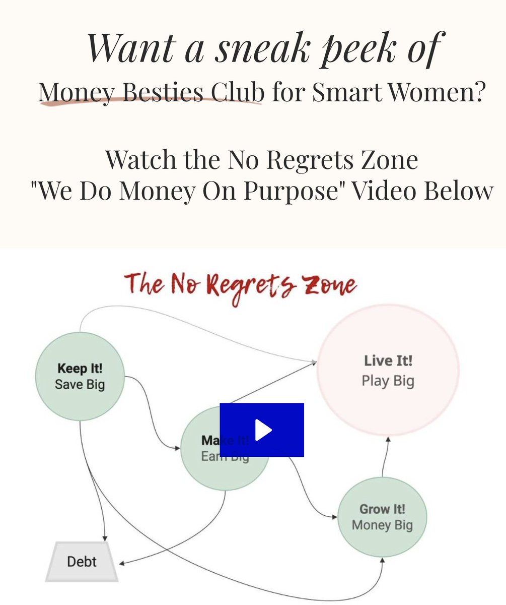 If you're a woman and you've tried to learn money from men - yeah, BORING. It doesn't feel right in our bones because they aren't talking to us.  We think differently. Here's a new option. <3  noregretszone.mykajabi.com/money-club-pre…