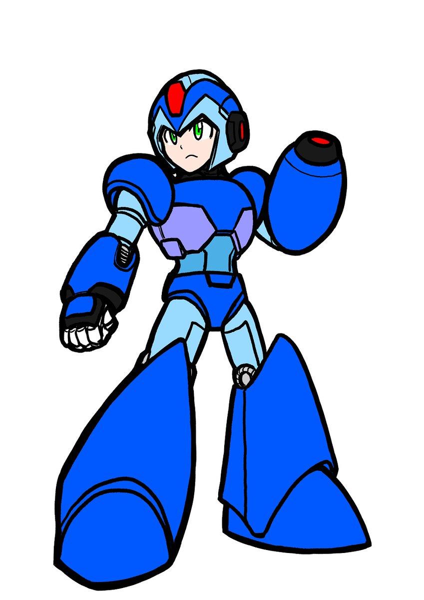 aoihito72's tweet image. 過去絵ロックマンX
メガアーマー風