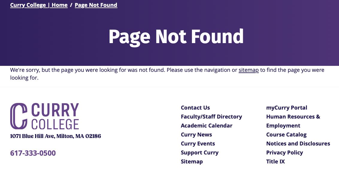 UPDATE: Curry College removes Professors from their website.

Following the release of our report, <a href="/CurryEdu/">Curry College</a> has taken down their web pages for Professors Benjamin Chicka, Janet Ferone, &amp; Sarah Augusto.