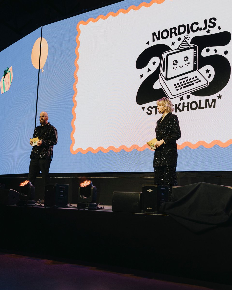 nordicjs's tweet image. From smooth intros to big laughs, Anton and Tilde made NordicJS 2025 unforgettable.
Thank you for being the best MCs! 🙌 #NordicJS #NordicJS2025